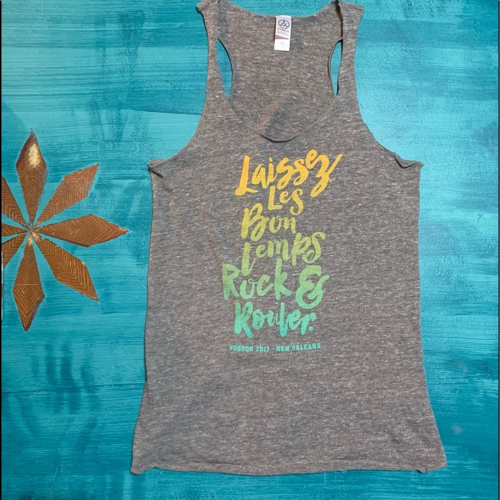 Laissez Les Bon Temps Rock & Rouler - Voodoo 2017 official merch tank szMED NWOT